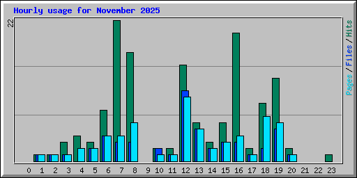 Hourly usage for November 2025